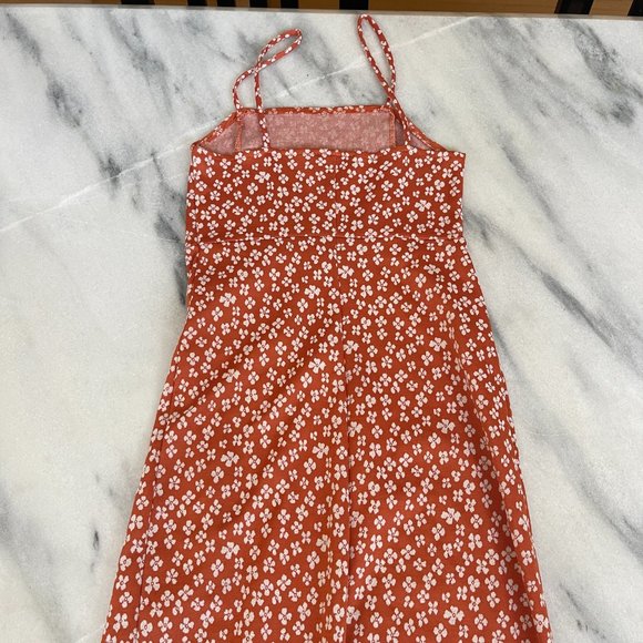 Zara Orange Floral Dress | Size Small - Picture 6 of 6
